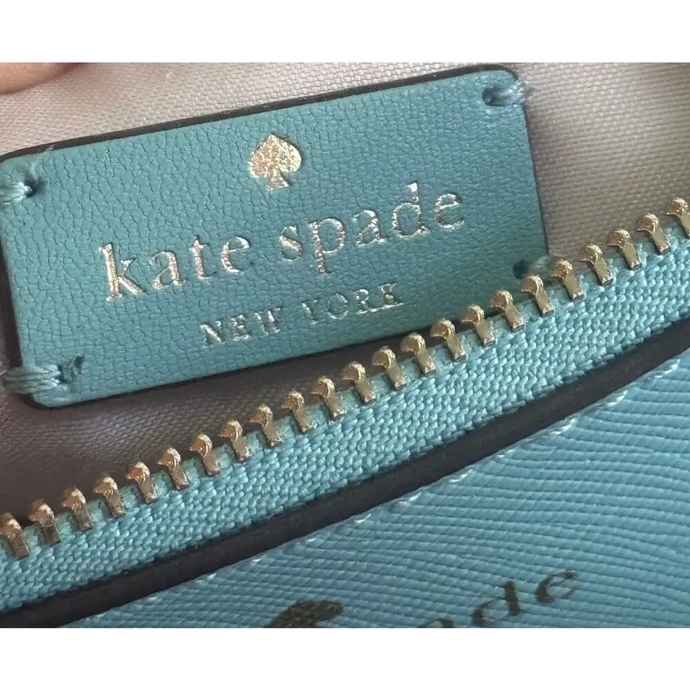 Kate Spade Schuyler Small Crossbody Purse Bag Smoky Blue Gold Tone Hardware